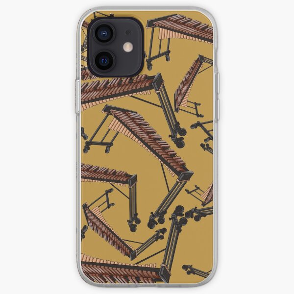 Xylophone Musical Instrument Pattern Yellow iPhone Soft Case
