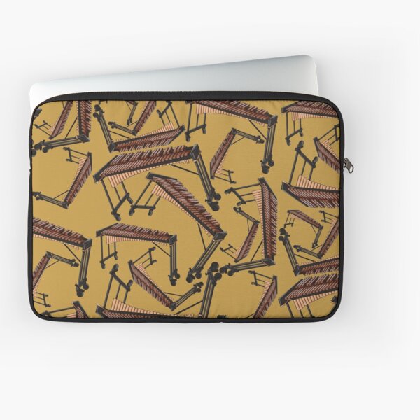 Xylophone Musical Instrument Pattern Yellow Laptop Sleeve