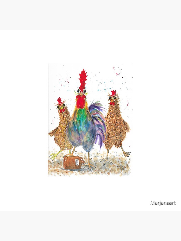 Rooster Dictionary Art Print Chicken With Glasses Rooster 