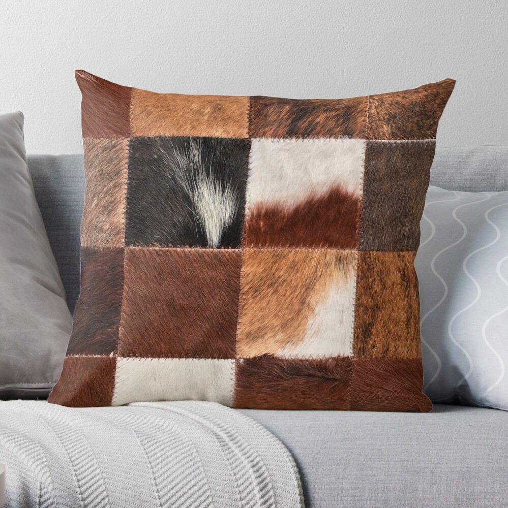 Contemporary Cowhide Toss Pillow