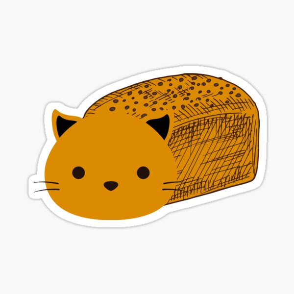 Cat Bread Loaf Stickers for Sale