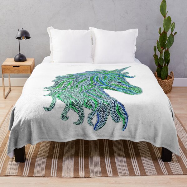 Item preview, Mythical Unicorn - Green & Blue designed and sold by Amy Diener.