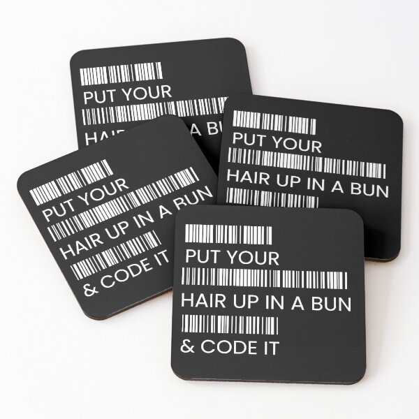 Item preview, Put Your Hair Up In A Bun And Code It Barcode Translation| Programming Engineer designed and sold by BUCHRA.