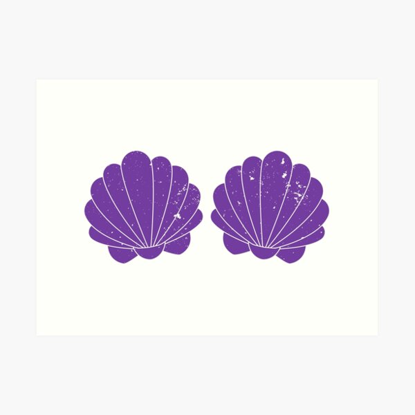 Purple sea shell bra  Brincos de conchas, Arte com conchas, Festa da sereia