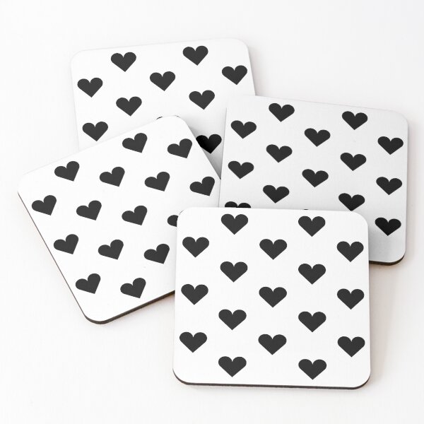 Item preview, Medium BLACK and WHITE LOVE HEARTS designed and sold by RachelMacht.
