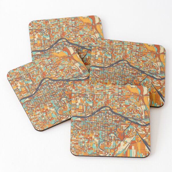 Item preview, Calgary Map - Mosaic - Retro Colors designed and sold by HomeCities.