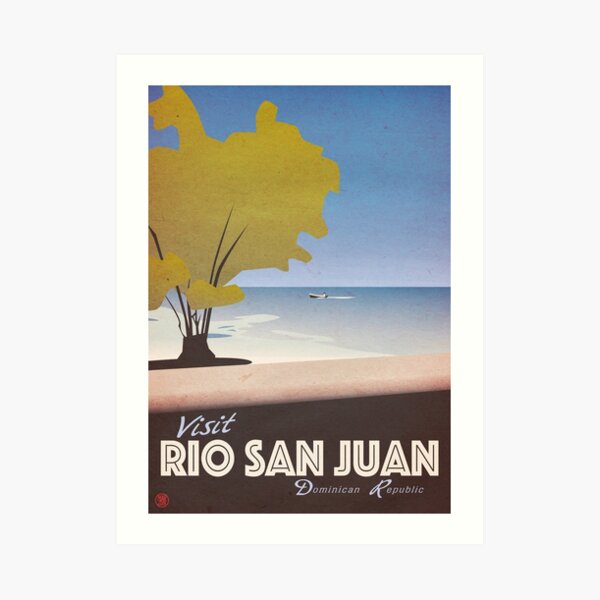 Visit Rio San Juan Dominican Republic Vintage Poster Impression artistique