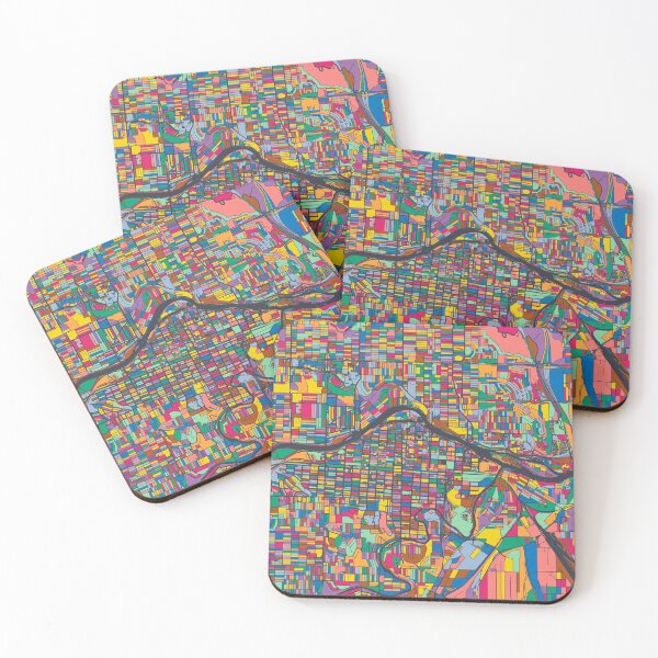 Item preview, Calgary Map - Mosaic - 2021 Colors designed and sold by HomeCities.