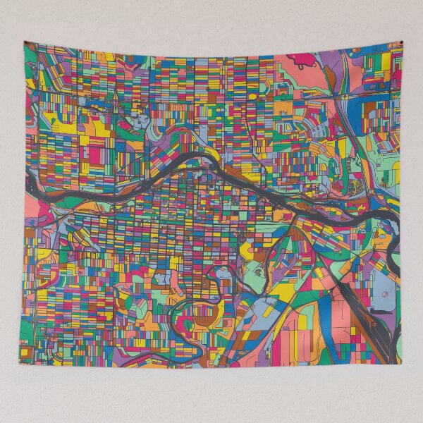 Item preview, Calgary Map - Mosaic - 2021 Colors designed and sold by HomeCities.