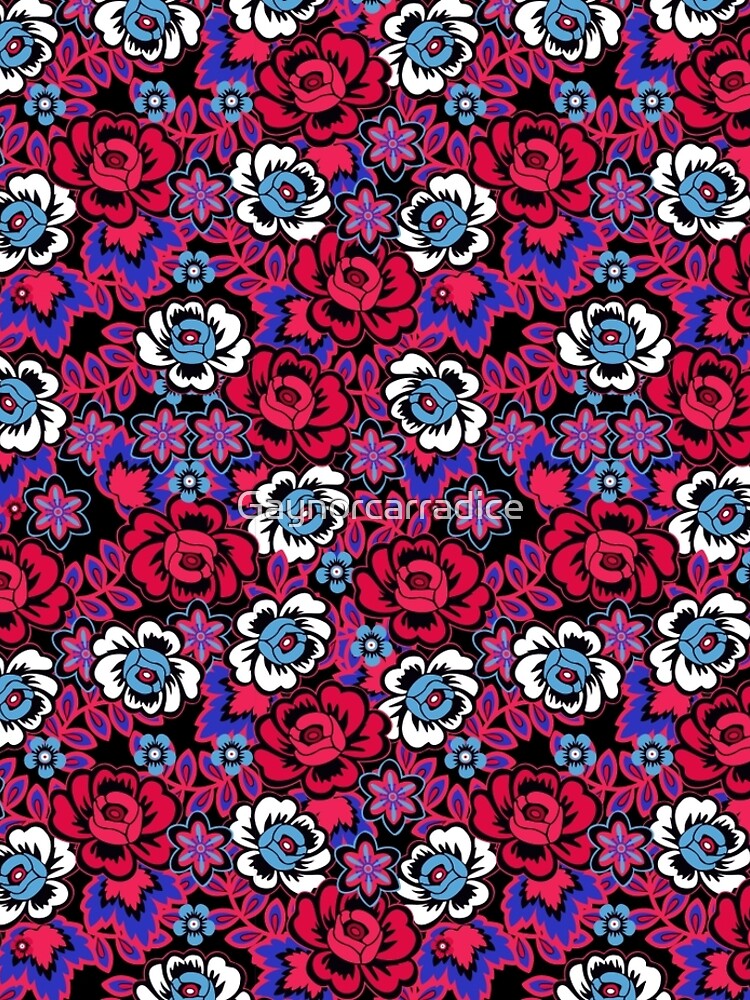 Folksy, folk repeat print by Gaynorcarradice