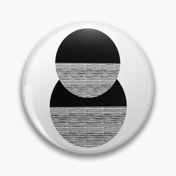 Item preview, Abstract Geometric Circle Line Art - Black and White designed and sold by Melody Watson.