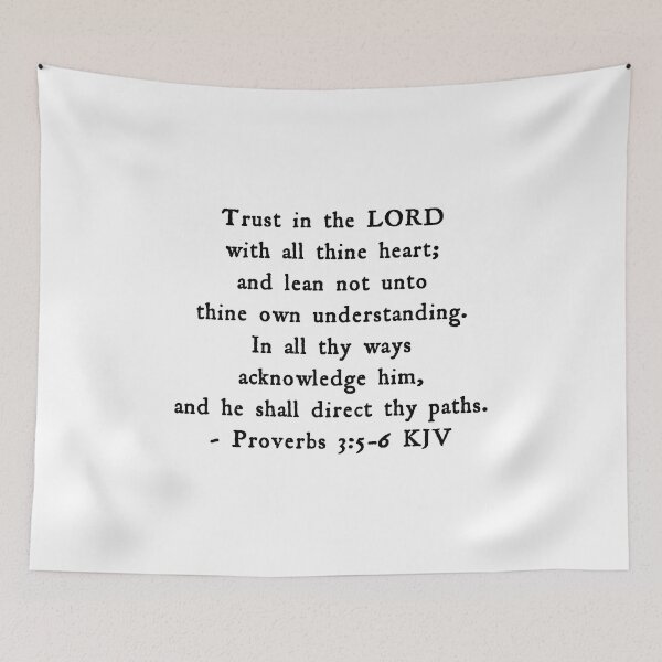 Item preview, Proverbs 3:5-6 KJV Black Antique Print designed and sold by VerShirts.