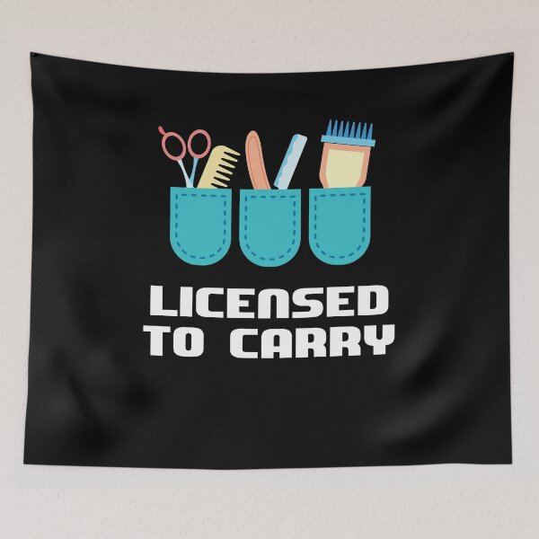 Item preview, Licensed to carry - Funny Hairdresser designed and sold by shirtbubble.