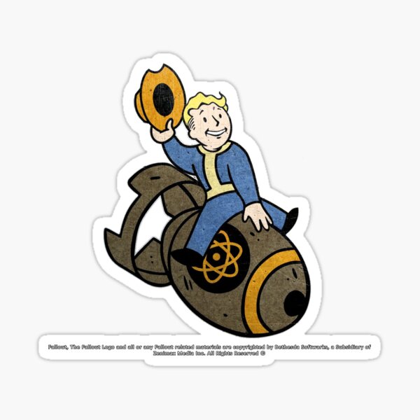 VaultBoy: Atom Bomb Cowboy Sticker