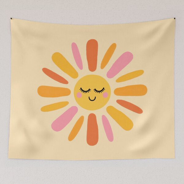 Item preview, Smiling Sun Pastel Yellow Boho Adorable Watercolor  designed and sold by trajeado14.