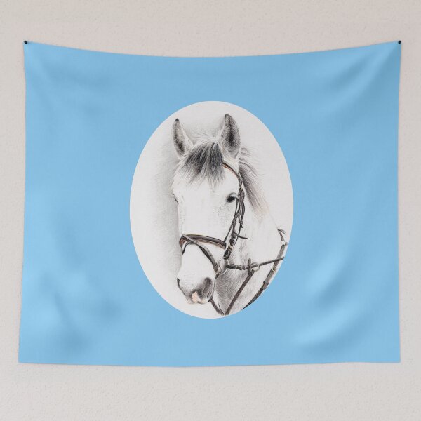 Item preview, Horse Portrait-Blue designed and sold by SandraWarmerdam.
