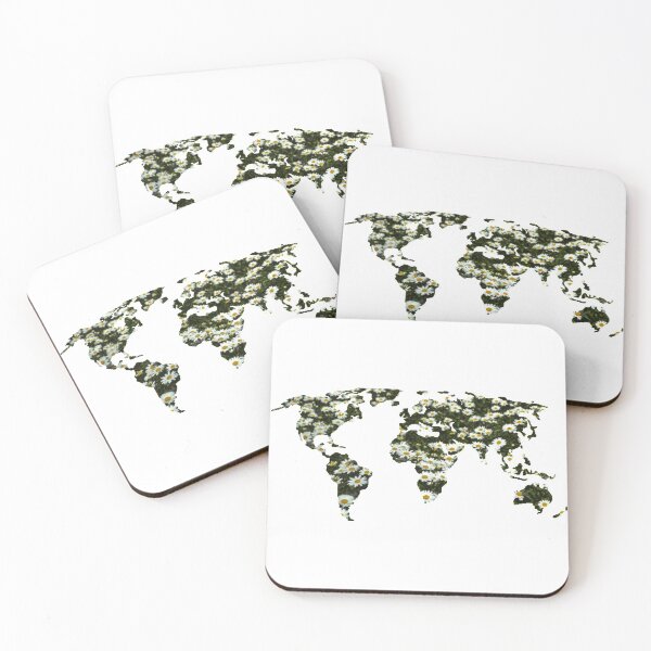Item preview, Daisies Flowers World Map designed and sold by NelBo.