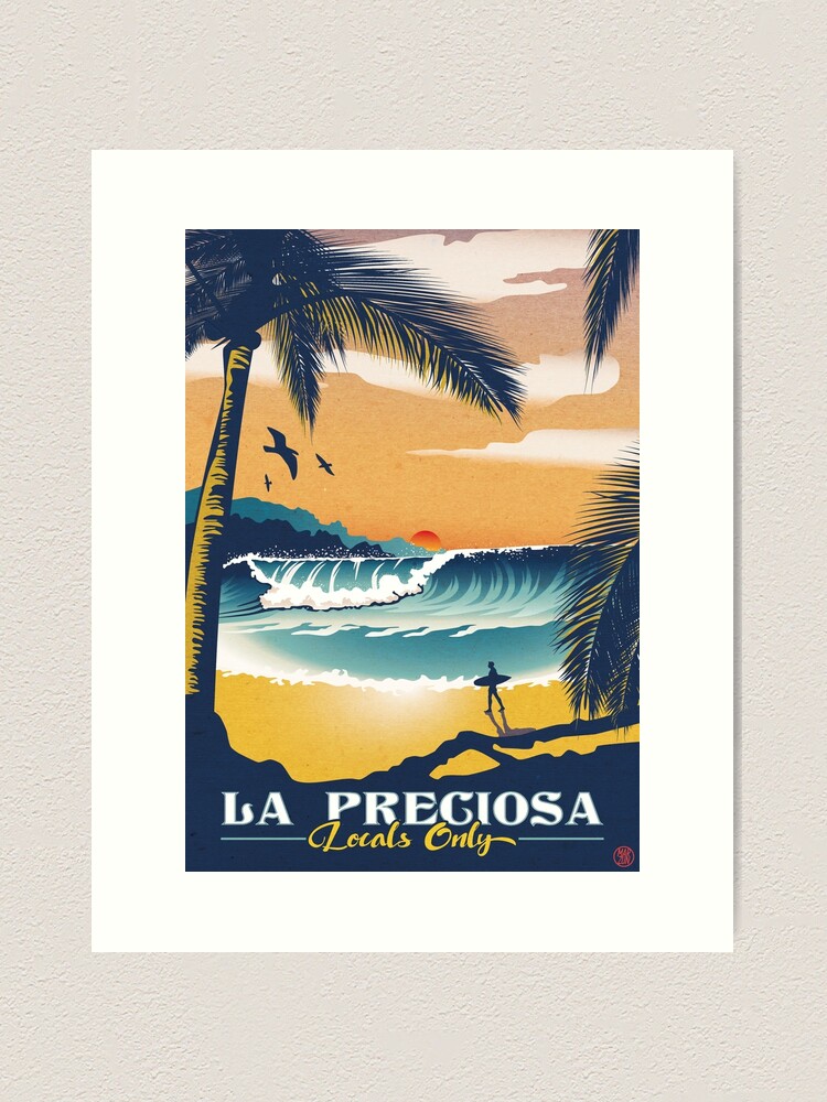 Aperçu 2 sur 3. Impression artistique avec l'œuvre La Preciosa Locals Only Vintage Poster créée et vendue par marzun.