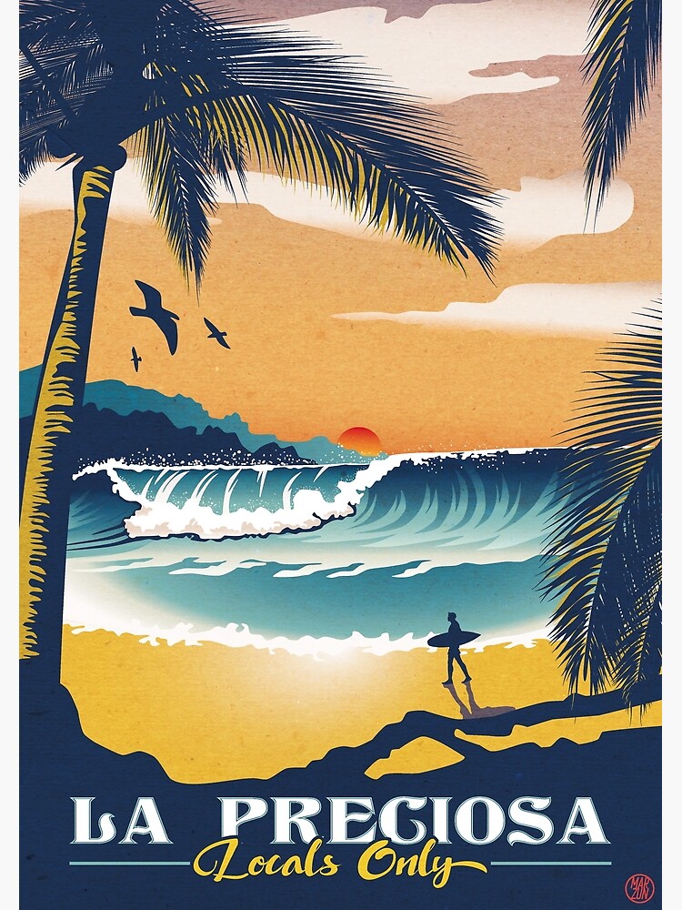 Aperçu 3 sur 3. Impression artistique avec l'œuvre La Preciosa Locals Only Vintage Poster créée et vendue par marzun.