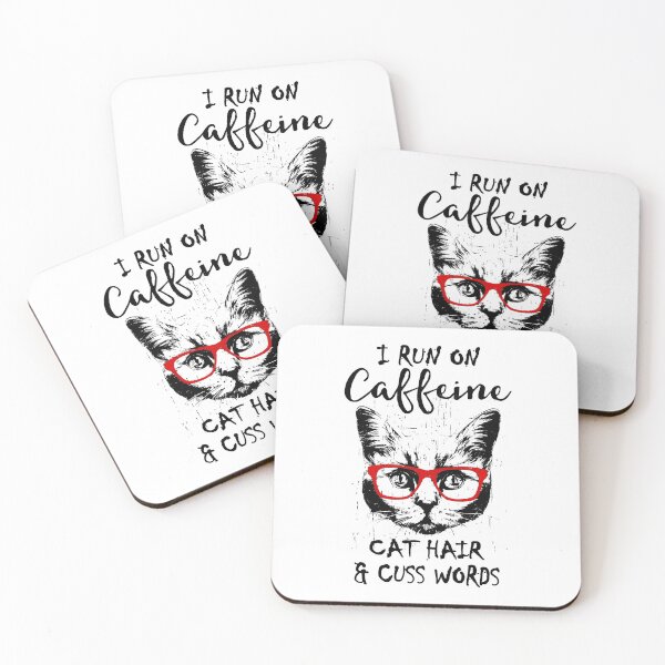 Item preview, I Run On Caffeine Cats and Cuss Words designed and sold by Gwenn69.