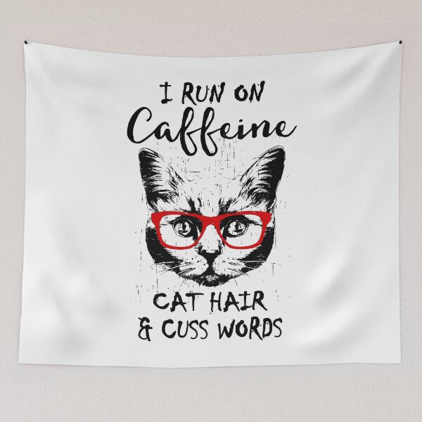 Item preview, I Run On Caffeine Cats and Cuss Words designed and sold by Gwenn69.