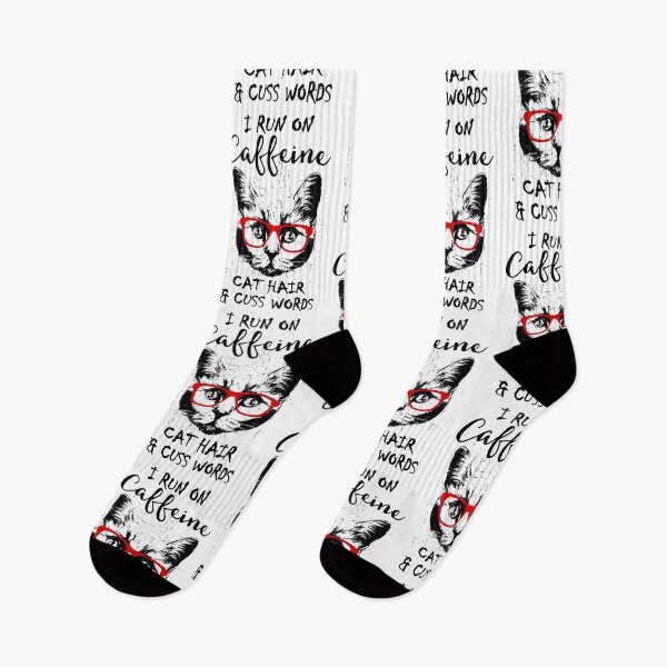 Item preview, I Run On Caffeine Cats and Cuss Words designed and sold by Gwenn69.