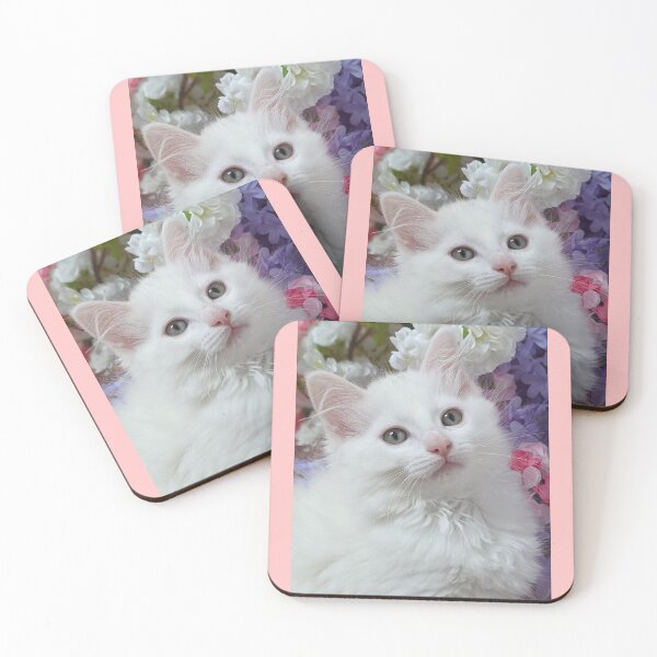 Item preview, White Norwegian forest ragdoll kitten designed and sold by Fluffycat2020.