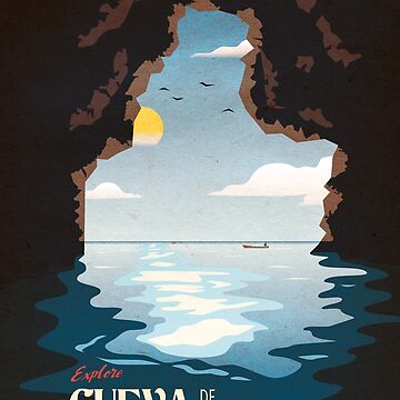 Aperçu de l'œuvre Cueva de las Golondrinas Vintage Poster de marzun