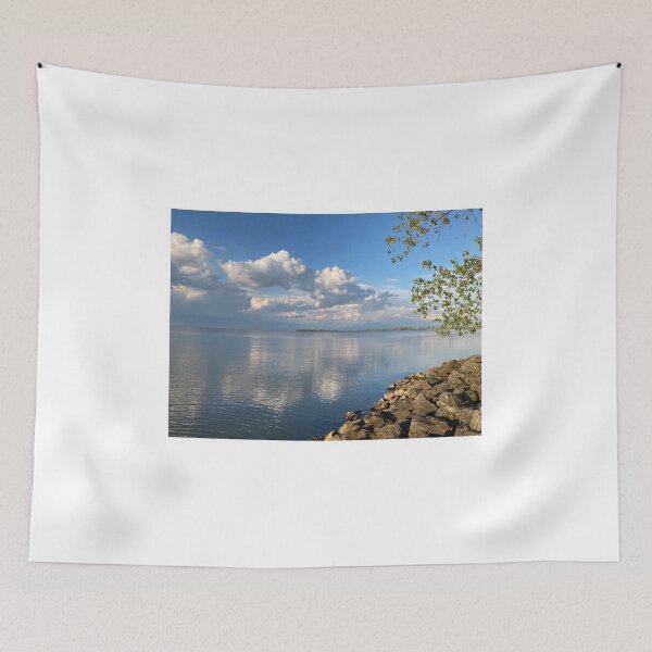 Item preview, Lake Erie and clouds in spring designed and sold by JuliVogel.