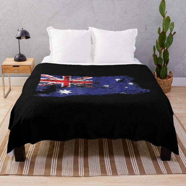 Item preview, Distressed Beat Up Australian Flag Vintage Australia National pride designed and sold by hanesmlwn64.