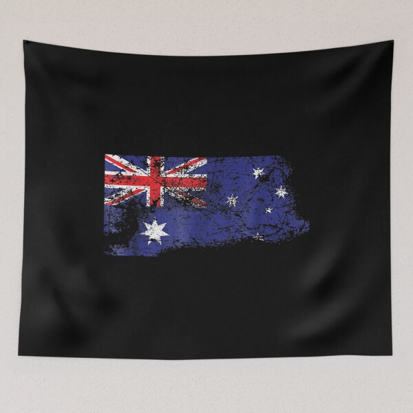 Item preview, Distressed Beat Up Australian Flag Vintage Australia National pride designed and sold by hanesmlwn64.