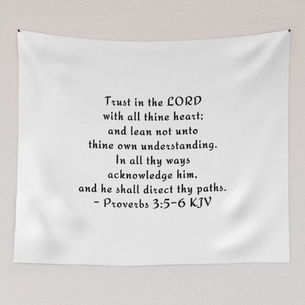Item preview, Proverbs 3:5-6 KJV Black Modern Print designed and sold by VerShirts.