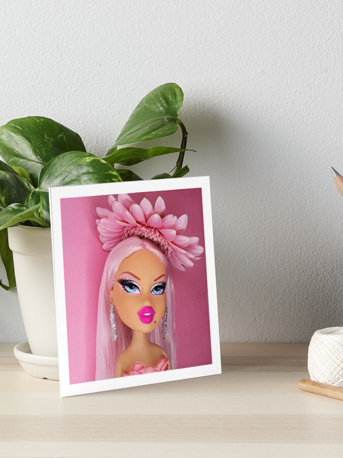 Pink Flower Bratz Doll (@bratz.blush) Art Board Print for Sale by