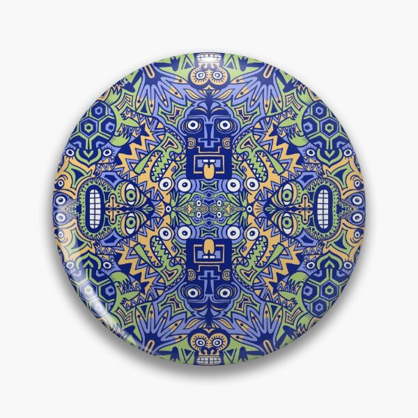 Item preview, Playful Pre-columbian symbols in a pattern design designed and sold by Zoo-co.