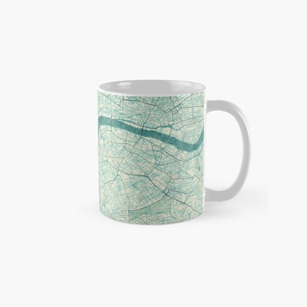 London Map Blue Vintage Classic Mug