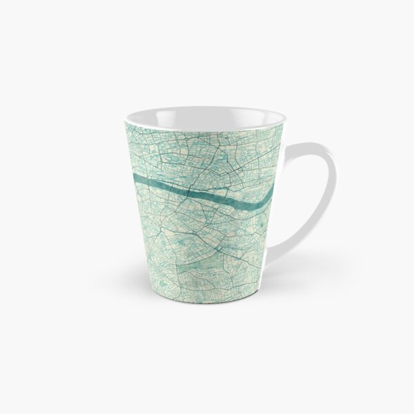 London Map Blue Vintage Tall Mug