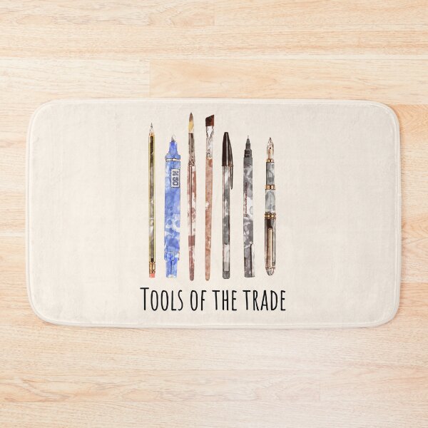 Item preview, Tools of the trade, artist, drawing, creation, poet, writer, artist, watercolor style designed and sold by Collagedream.