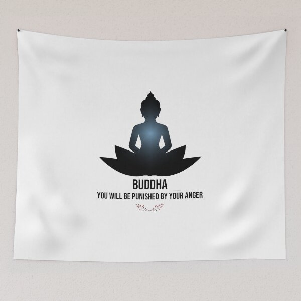 Item preview, Buddha Says You Will Be Punished By Your Anger Spiritual Meditation Yoga Gift designed and sold by Digital Lama Creations.