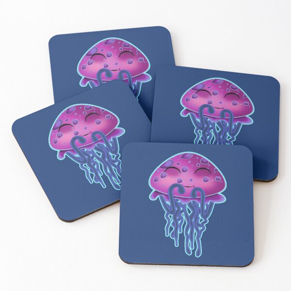 Item preview, Cute blushing pink jellyfish designed and sold by iduzarts.