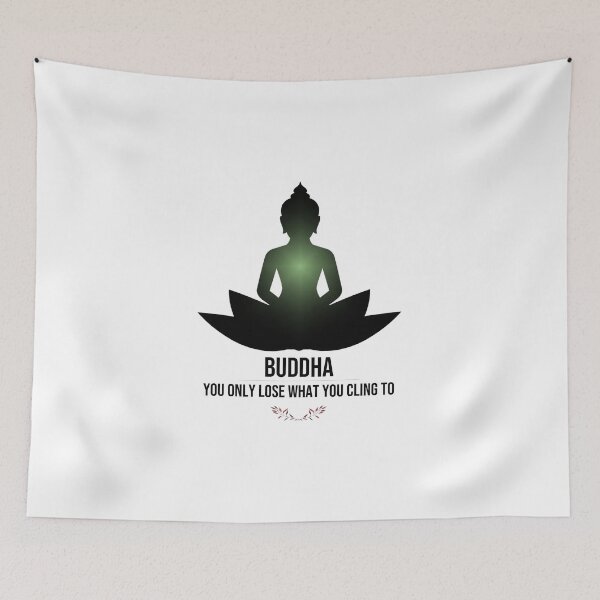 Artikelvorschau, Buddha sagt, dass Sie nur verlieren, was Sie an spirituellem Meditations-Yoga-Geschenk festhalten entworfen und verkauft von Digital Lama Creations.