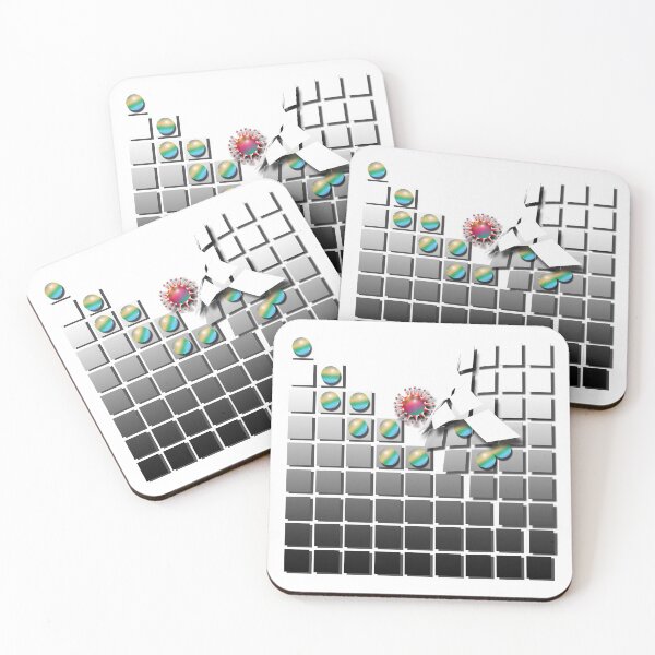 Item preview, Square with ball, corona, (233) (black, white,) decorative, digital, colorful, abstract, designed and sold by Paszkan.