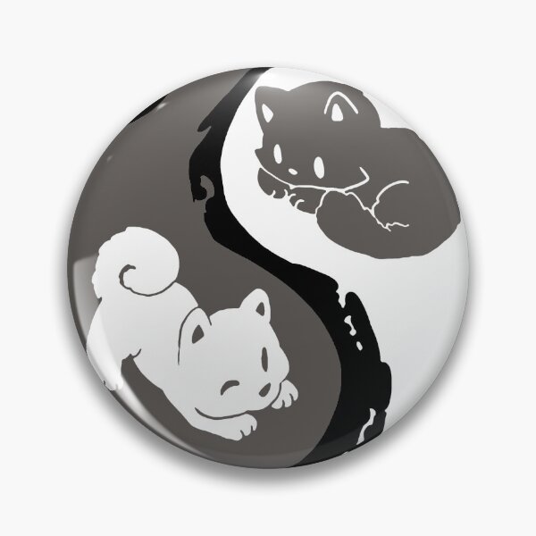 Item preview, essential cute cat yin yang sticker designed and sold by fitribeauty.