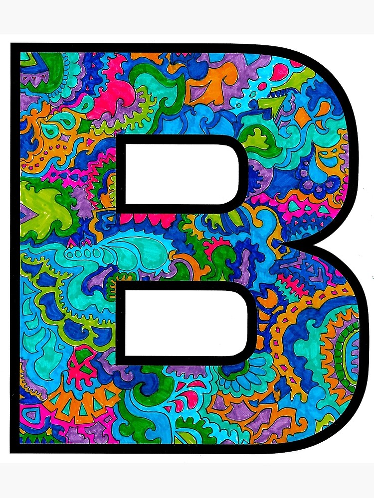 "Letter B Doodle" Art Print For Sale By HannahStaab | Redbubble