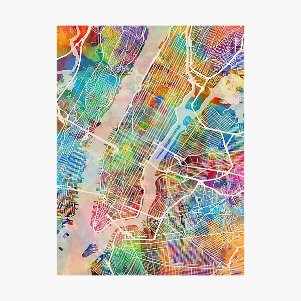 Item preview, New York City Street Map designed and sold by MICHAEL TOMPSETT.