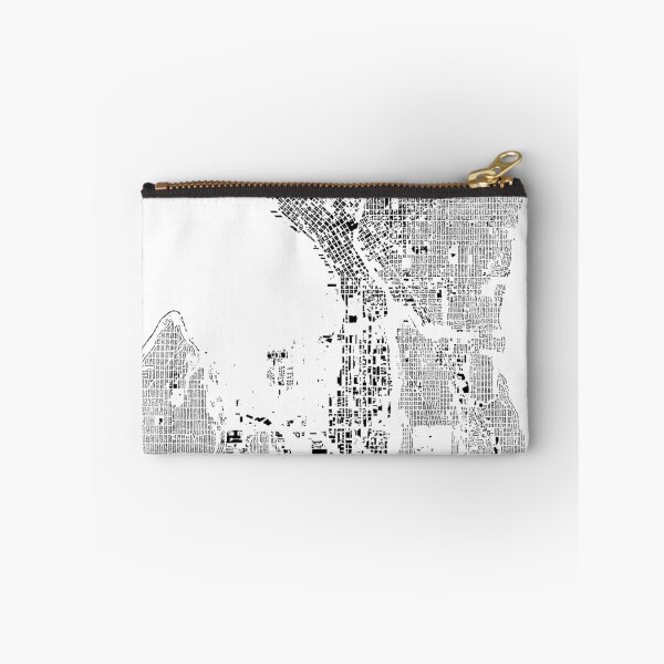 Item preview, Seattle Map Schwarzplan Only Buildings Urban Plan designed and sold by HubertRoguski.