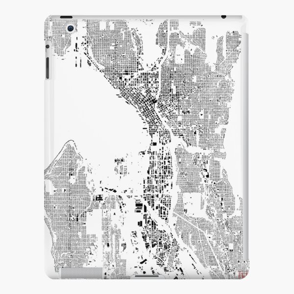 Seattle Map Schwarzplan Only Buildings Urban Plan iPad Snap Case