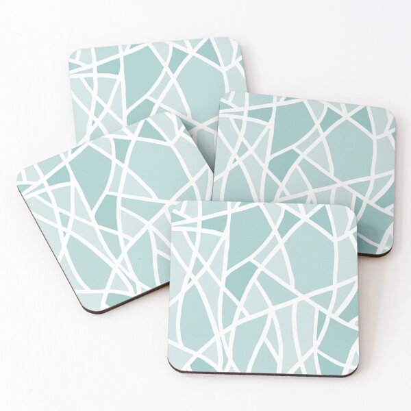 Item preview, Abstract Triangles - Teal on White designed and sold by Lynne Adams.