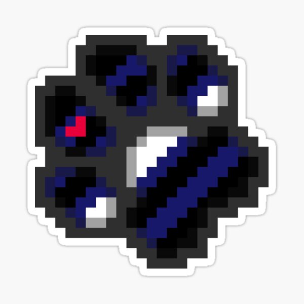 Leather BDSM Kink Pixel Pride Paws Sticker