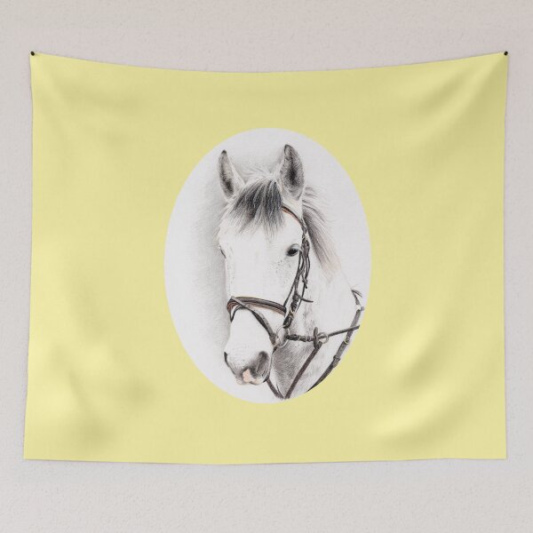 Item preview, Horse Portrait-Light Yellow designed and sold by SandraWarmerdam.