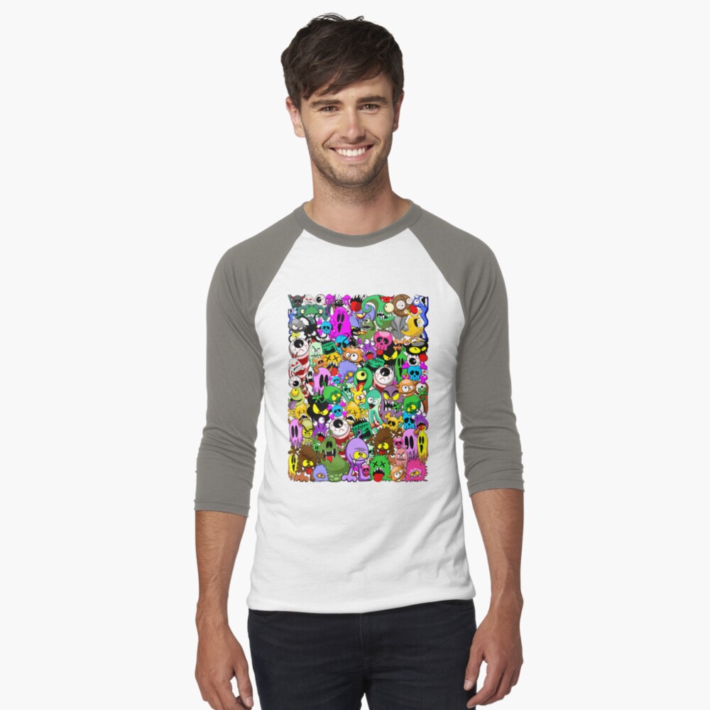 Item preview, Baseball ¾ Sleeve T-Shirt designed and sold by BluedarkArt.